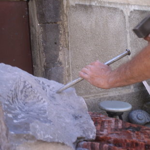 Festi'Lav 2011, Concours Sculpture, Ebauche à la broche.