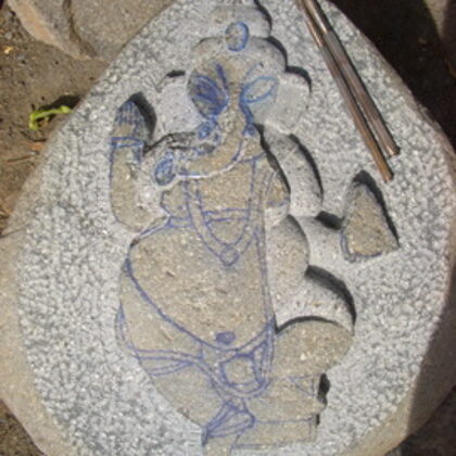 Ganesh, lave de La Réunion, en cours, 2006.