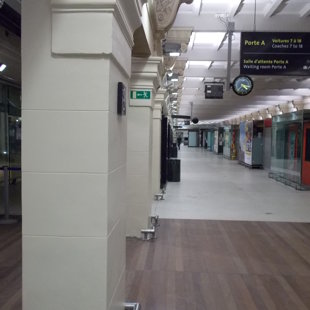 Chantier Eurostar, piliers rénovés.