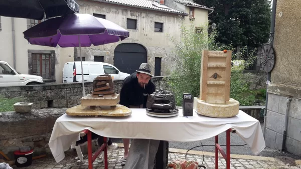 Exposition 2019 avec le tailleur de pierre Thierry Rochette.