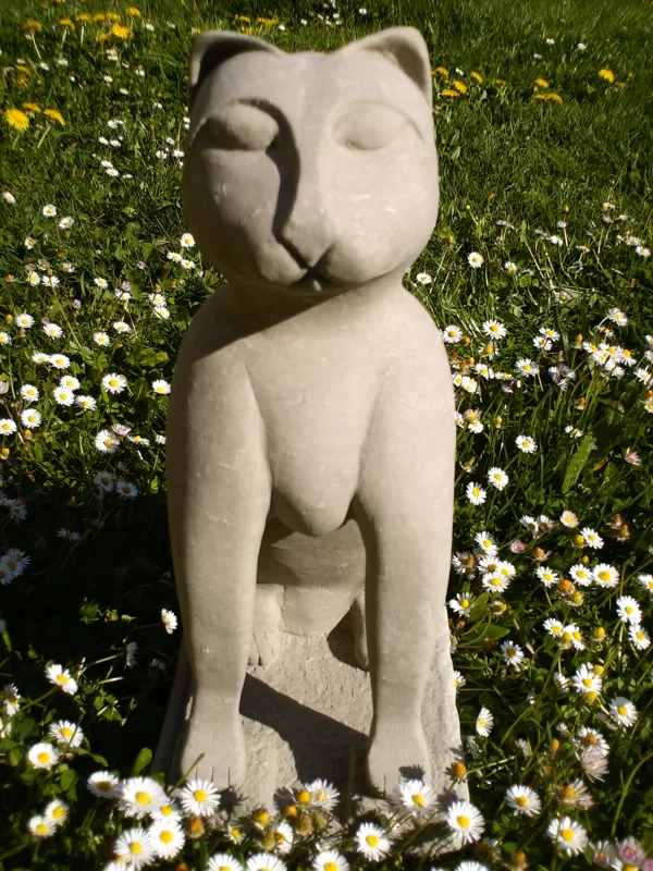 Chat en tuffeau d'Angers, Maine-et-Loire.
