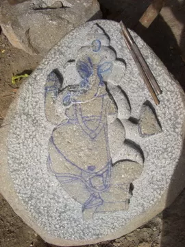 Ganesh, lave de La Réunion, en cours, 2006.