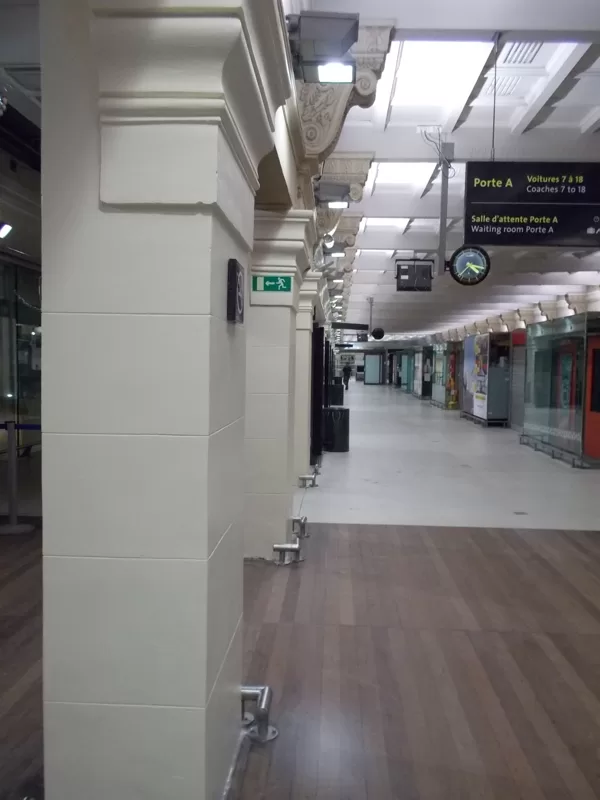 Chantier Eurostar, piliers rénovés.