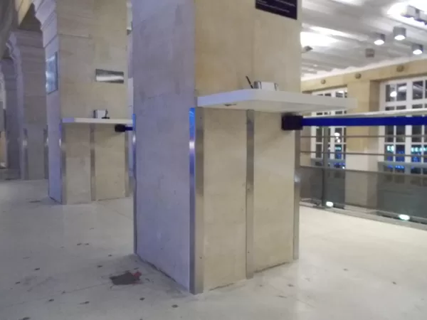 Chantier Eurostar, piliers restaurés.